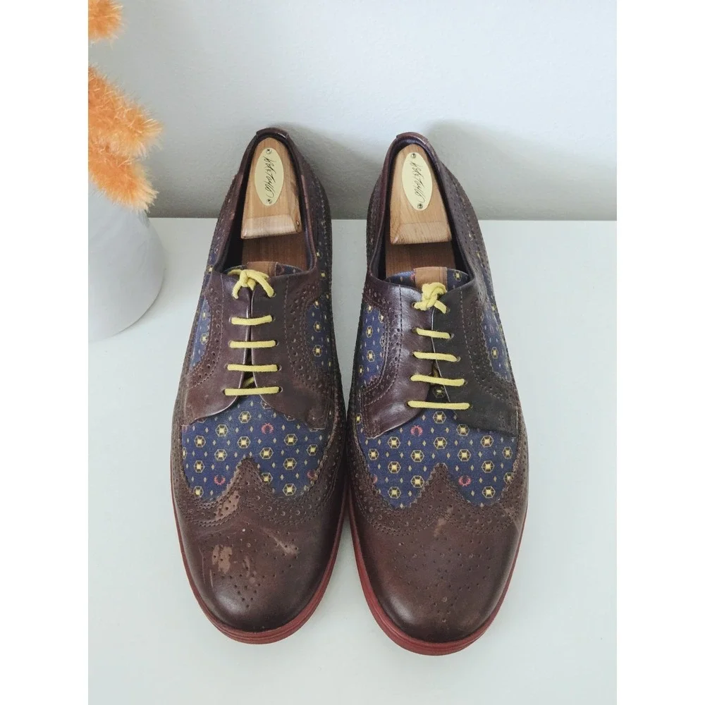Fred Perry ETON Leather Brogue Wingtip Lace Up Oxfords Men's Size 11